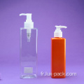 Lotion Emballage Pet Plastic Plastic Square Bottle avec pompe